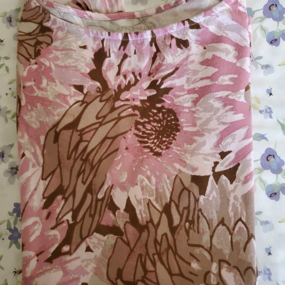 APPLESEED'S "STAIN GLASS" FLORAL PRINT TOP - Picture 3 of 6